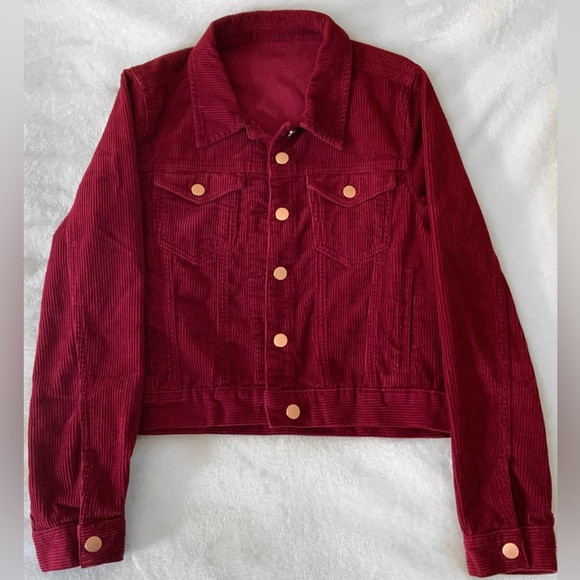 Burgundy Corduroy Jacket - Picture 3 of 3